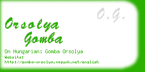 orsolya gomba business card
